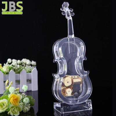 China Suitable for any occasions clear roll up guitar music box for gifts for sale