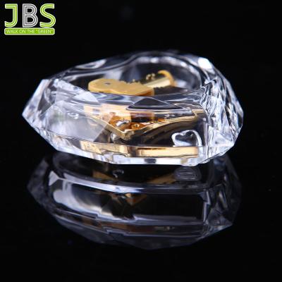 China Suitable for any occasions clear heart shape winding music box mechanism for sale