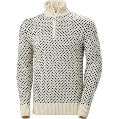 China Anti-wrinkle 2023 new fashion men's zipper half knitted sweater men's high quality jacquard knitted winter pullover sweater for sale