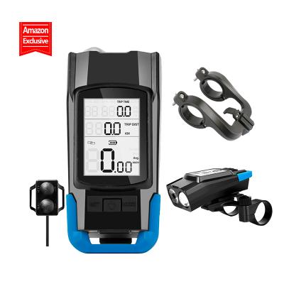 China Stopwatch+ headlight+ electronic wireless speaker gps bike computer wide screen bicycle speedometer cycle odometer for sale