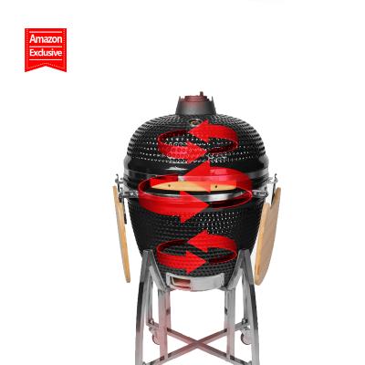 China Adjustable Size New Products Kitchen Charcoal Barbecue Grill Ceramic Kamado for sale