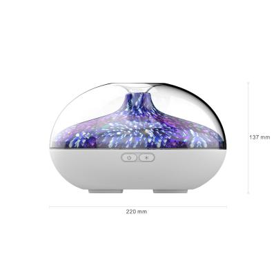 China HQM 3D Hotel Aroma Diffuser Colorful Light 500ML Essential Oil Air Humidifier Aroma Diffuser for sale