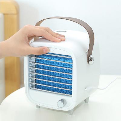 China Water Cooling Fan Mini Portable Air Conditioner Cooler Fan, USB LED Water Cooling Desktop Fan, 2 in 1 USB Humidifier and Cooler Fan for sale