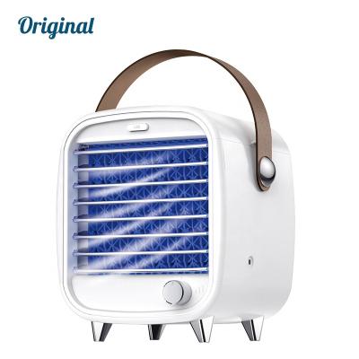 China Factory Price Hot Sale Air Conditioning Water Cooling Fan Portable Desktop Blue Led Light Air Cooler Fan Water Cooling Fan for sale