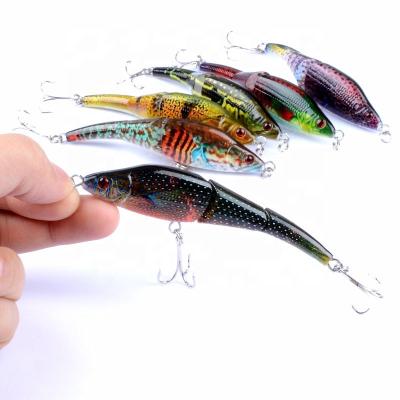 China ABS MR LURE OEM 9g 95mm Plastic Wobbler 3D Printed 3 Segmented Lure Swimbait Multi Section Fishing Lure for sale