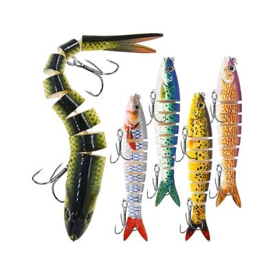 China ABS Plastic Swimbait Multi Joint 25g 13.5cm 8 Segments Wobbler Tackle Crankbait Artificial Hard Bait Fishing Lures for sale