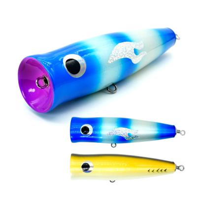 China Water Wood Top Stick Bait 120g 170mm Snap Lure Wooden Lure Boat Deep Sea Tuna Trolling Fishing Groundbait for sale