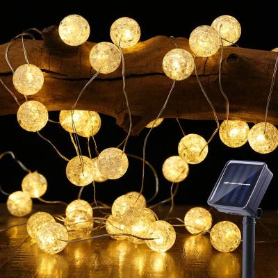 China LANDSCAPE 8 Modes Solar String Lights Crystal Globe Lights Waterproof Outdoor For Garden Decoration Solar Christmas Lights for sale