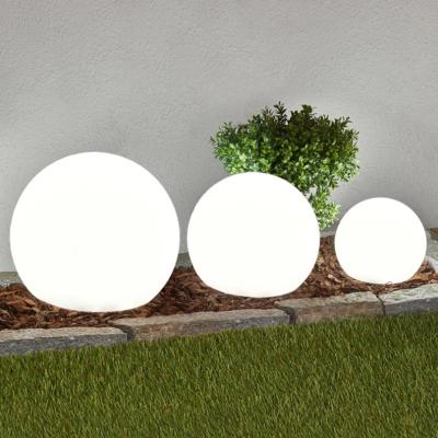 China Garden 150mm White Solar Landscape Light Outdoor Waterproof Path Light Solar Globe Garden Light for sale