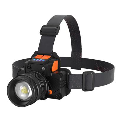 China Convenient 3 Mode Zoomable Camera Sensor Headlight With Power Bank Highlight Aluminum Alloy USB Charging Headlight for sale