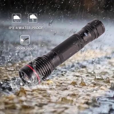 China Zoomable Led Lightweight Zoomable High Lumens LED Tactical Flashlight With Power Bank Super Bright Handheld Flashlight for sale