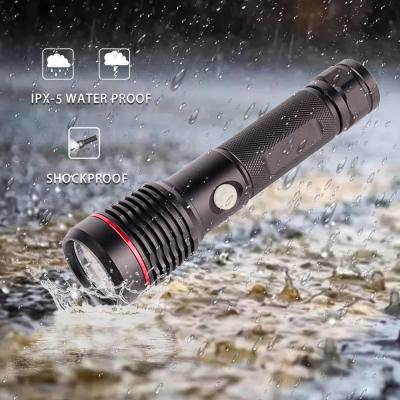 China Zoomable Led Rechargable Lightweight High Lumens Camping Torch LED Tactical Flashlight Super Bright Handheld Flashlight for sale