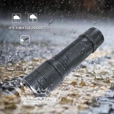 China Zoomable Led Light Replaceable Battery 2000LM High Lumens Torch Zoomable LED Tactical Anti-drop Shockproof Flashlight for sale