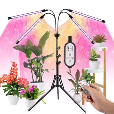 China Seed Starting 4 Tubes Dimmable LED Grow Strip Light With DC5V Remote Control Grow Light For Plants Flowers for sale