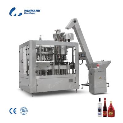 China Food Alcohol Wine Bottle Washing Filling Capping Machine for sale