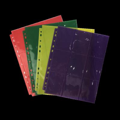 China Customized Colored Card Sleeves PP 11holes 9 Pocket Name Card Sleeves (Factory) for sale