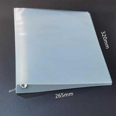 China Folder Keeping Custom Color PP Folder A4 School Clear Plastic Ring Binder Loose-Leaf (Factory) 3 Hole for sale