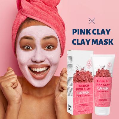 China Wholesale Moisturizer Pink Clay Facial Mask Mud 120ml Mud Mask Wash Tube Peel Washable Lighting Face Mud Mask Softening OEM for sale