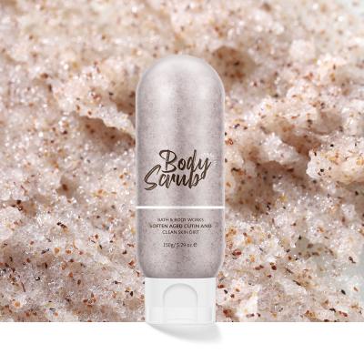 China Exfoliator Coconut Oil Body Scrub Sea Salt Shell Bath Scrub Exfoliating Shower Walnut 150g Peeling Chicken Skin Body Scrub for sale