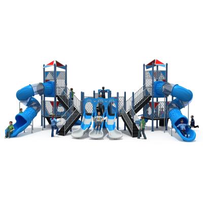 China Plastic Playground Production Faster Provided Children's Playground Equipment With Multiple Slides for sale