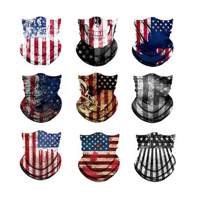 China Country Flag American Flag Tube Face Bandana Neck Multifunctional Used Seamless Tube Face Bandana Neck Cuff for sale