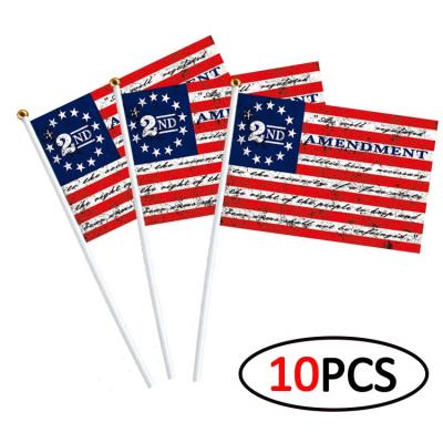 China 1.Small Hand Banner United States Constitution Hand Flag Hand Held Polyester Waving Waving Flag With Poles for sale