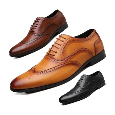 China Large Size Flat Men's Business Stylish Shoes Retro Stylish Oxford Shoes for sale