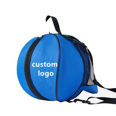 China Lightweight Wieght Custom Adjust Fabric Women Basketball Bags With Zipper Pocket Basketball Backpack Outdoor Training Bag for sale