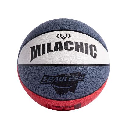 China Wholesale Outdoor Men's Basket Outdoor Wear-resistant Non-slip Sweat-absorbing PU Basketball Indoor Portable Training Ball for sale