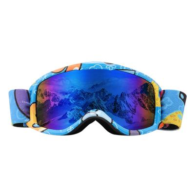 China Ski Goggles Anti-Fog Magnetic UV for Adults 2021 Ski Eyewear Snow Ground Cylinder Ski Glasses Double Layer Large Glasses for sale