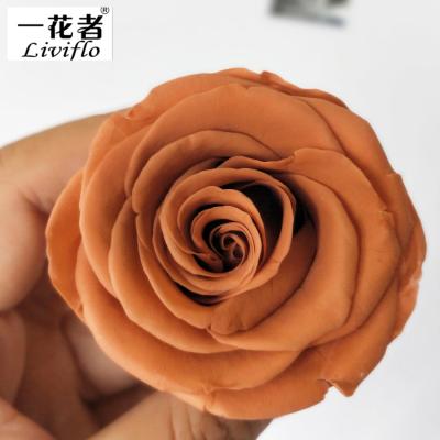 China Durable Wholesale 5-6cm A Grade Rose Floral Head Forever Immortal Multi Flower for sale