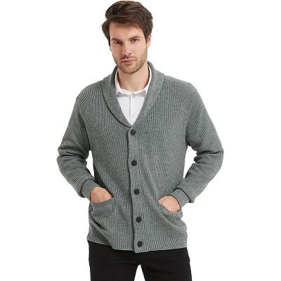 China Anti-wrinkle Winter Casual Knitted Mens Autumn Zipper Knitted Men's Turndown Cardigan Sweater for sale