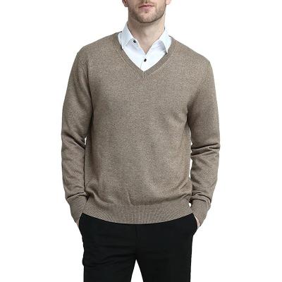 China 2021Fashion Anti-Wrinkle Autumn And Winter Man V-Neck Solid Sweaters Long Sleeve Sweater For Men for sale