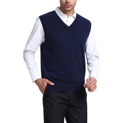 China New Autumn Wholesale Trendy Rib Knit Anti-wrinkle Fashion Vest Cuntom Sweater Vest For Men for sale