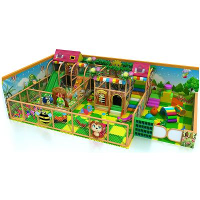 China High Quality Wooden Used Indoor Plastic Naughty Amusement Park Slides Kids Indoor Jungle Playground Equipment For Kids Dubai for sale