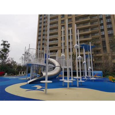 China Commercial Wooden Kids Slide Outdoor Playground Amusement Equipment Set Outdoor Playground Equipment Philippines for sale