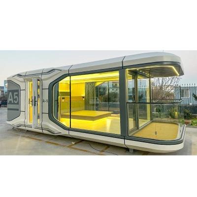 China Hotelunterkunft 38 M2 Modell E7 Solarkapselhaus mit Luxus-Apple Cabin Design zu verkaufen