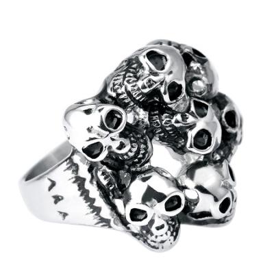 China Manufacturer FASHIONABLE Supply Characteristic Silver Skull Ring For Men Custom Supported for sale