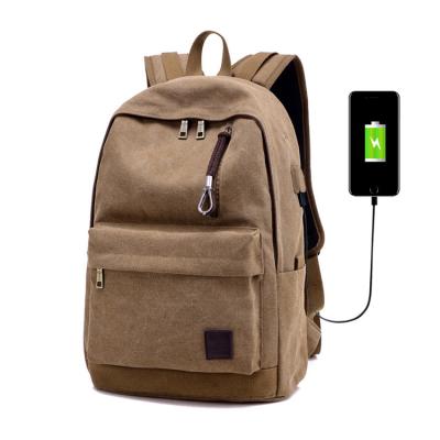 China With Left Charging Bag Laptop Backpack Men USB Women Classic Canvas School Bag Hot Rucksack Wholesale for sale