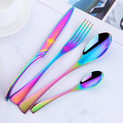 China 18/10 Stainless Steel Disposable Cutlery Spoon Knife Fork Gift Disposable Dinnerware Sets Wedding for sale