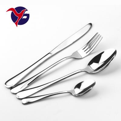 China Disposable Gift Stock Box Kitchen Utensils 24 Piece Luxury Stainless Steel Cutlery Sets for sale