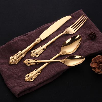 China Royal Thailand Disposable Factories Mirror Disposable Tableware 2cr14 Stainless Polishing 18/10 Gold Covered for sale