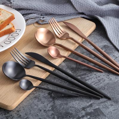 China New Style Gold Disposable Cutlery Disposable Flatware Set Flatware 304 Stainless Steel Flatware Cutlery Set for sale