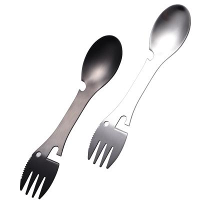 China Viable Viable Knife Fork Spoon Spork Opener 5 In 1 Dinnerware Cutlery Set for sale