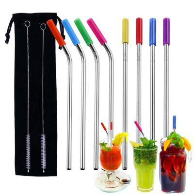 China Customized Disposable Multicolor Disposable Silicone Disposable Heads Covers Fit For 6mm 8mm 12mm Stainless Steel Straws for sale