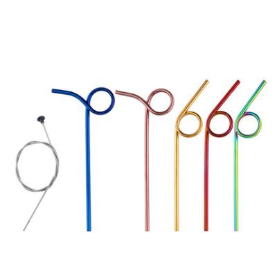 China 304 Rose Gold Color Blue Purple Amazon Stainless Steel Disposable Silver Disposable Black Drinking Straws for sale