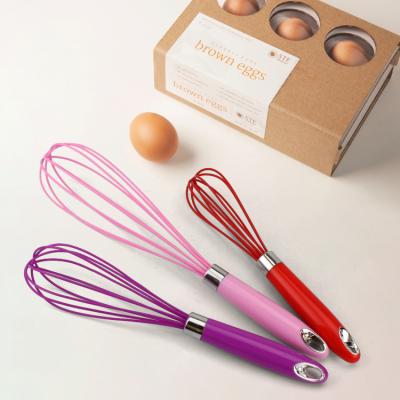 China Viable Viable BPA Free Kitchen Egg Tools Plastic Mini Manual Mixer Blender Stirring Hand Egg Beater Beater for sale