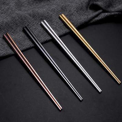 China 304 Stainless Steel Disposable Wedding Decoration Favor Chopsticks With Logo Customized for sale