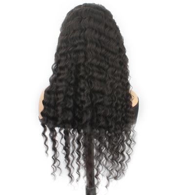 China Best Deep Wave Ready To Ship Real Virgin 13x6 180% Density 180 Density Raw 250 Hd Lace Up Women Hair Deep Wave Wig for sale