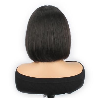 China Wholesale Silky Straight Wave For Black Women 100% Preplucked Glueless Raw Cuticle Aligned HD Remy Lace Up 10 8 Inches Short Hair Wigs for sale